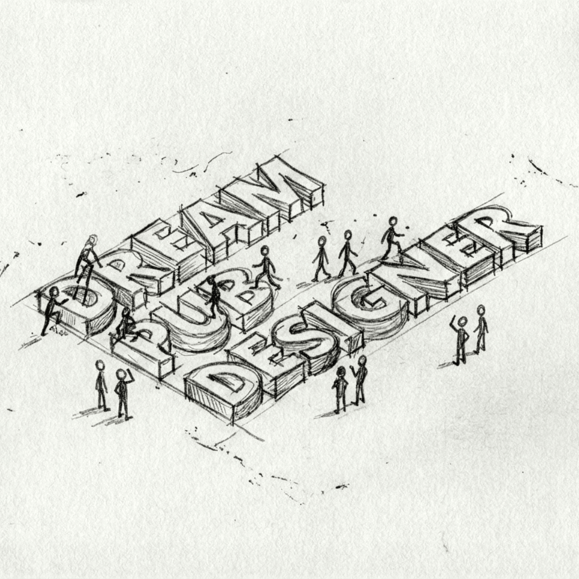 Sketch of Dream Pub Studio logo